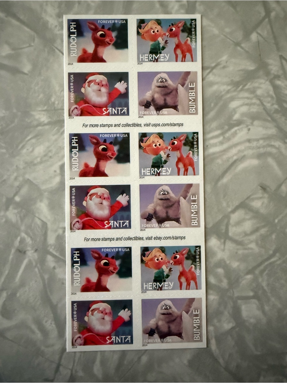 Rudolph The Red-Nosed Reindeer Forever Stamp Sheet - Holiday Characters - Picture 2 of 2